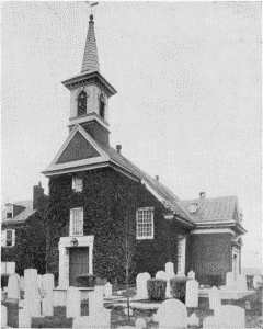 Plate XCI.—Christ Church, North Second Street near
Market Street. Erected in 1727-44; Old Swedes' Church, Swanson and
Christian Streets. Erected in 1698-1700.