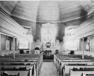 Plate XCIV.—Interior and Chancel, Old Swedes' Church;
St. Paul's Church, South Third Street near Walnut Street.