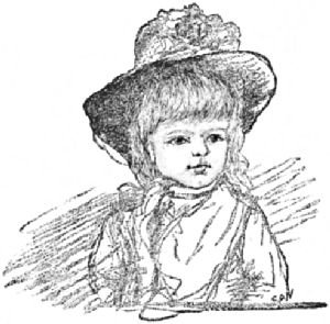 A little girl wearing a hat