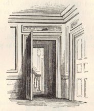 Staircase seen through doorway