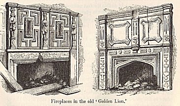 Fireplaces in the old Golden Lion