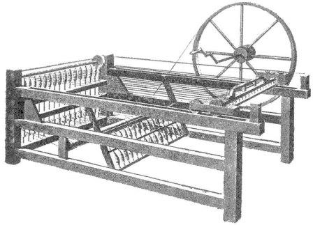 Hargreaves' spinning jenny (after Baines).
