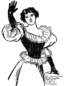 Lady with hand raised