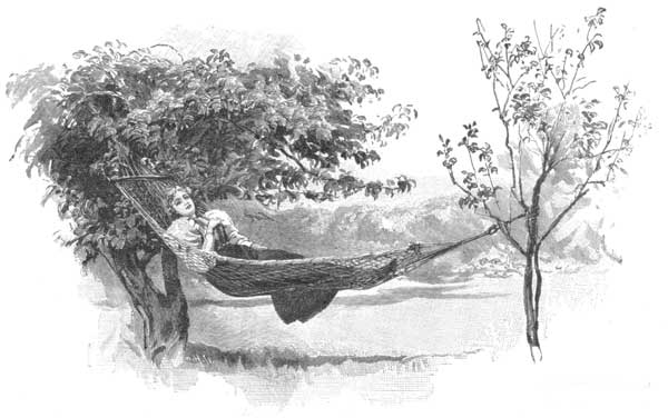 "IN THE HAMMOCK REPOSED A MAIDEN."