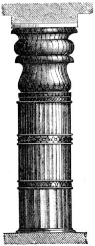 Showing a plain column with curving capital