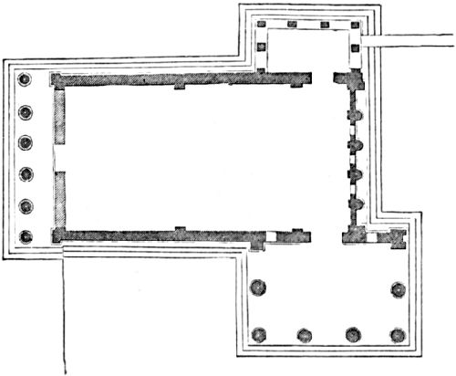 Showing position of columns and other features