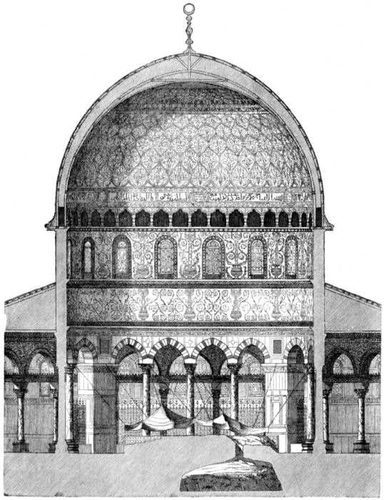 Showing extensive decoration to interior and dome