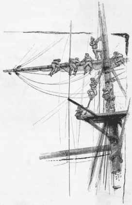 Stowing Foretopsail