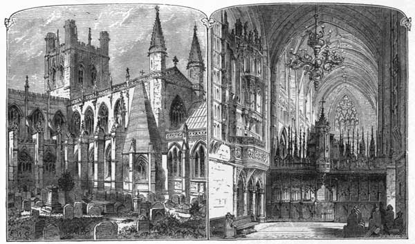 EXTERIOR.—CHESTER CATHEDRAL.—INTERIOR.