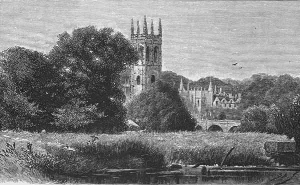MAGDALEN COLLEGE, FROM THE CHERWELL.
