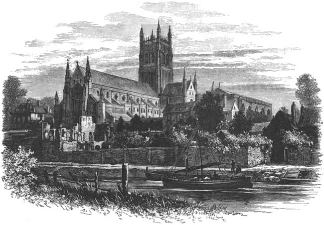 WORCESTER CATHEDRAL, FROM THE SEVERN.