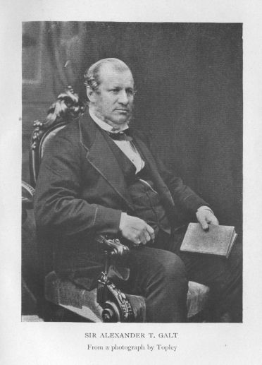 Sir Alexander T. Galt.  From a photograph by Topley.