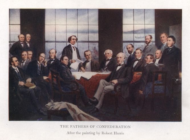 The Fathers of Confederation.  After a painting by Robert Harris.