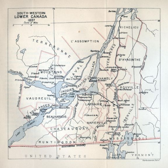 South-Western Lower Canada, 1837.