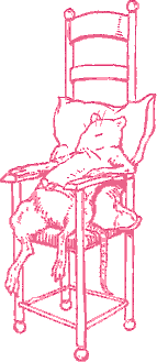 the mouse sleeps in a chair
