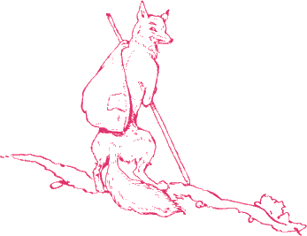 the fox walks carrying his sack