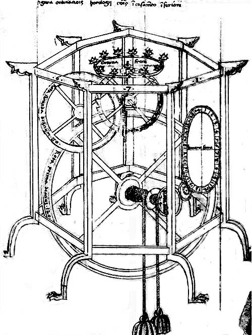 Framework Structure of the Astronomical
Clock of Giovanni de Dondi of Padua,
A.D. 1364.