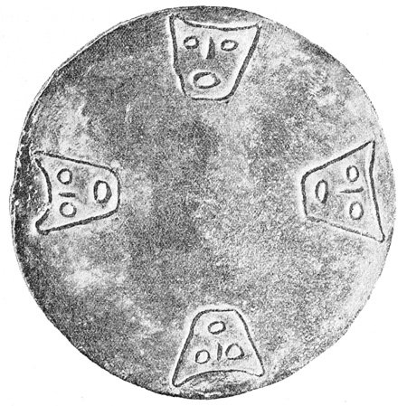 Disco de cobre fundido
1/4 del tama&ntilde;o natural Andalguala (Catamarca).&mdash;Esp. Methfessel.