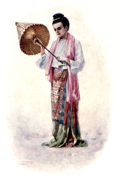 A DAINTILY-CLAD BURMESE LADY. Page 8.