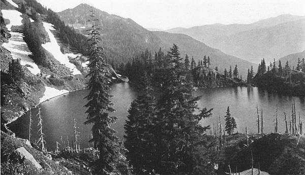 DEEP LAKE—A TYPICAL SCENE IN THE CASCADE MOUNTAINS.