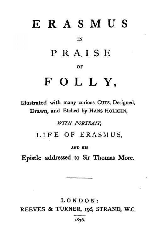 in praise of folly