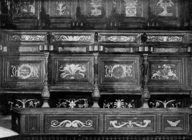 Plate 12.—Lower Seats of Choir, Cathedral, Perugia.