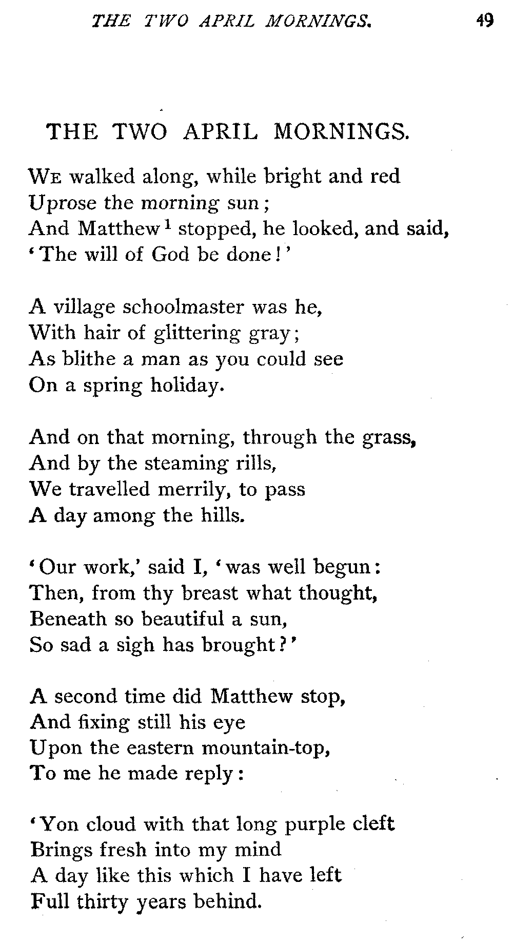 summary of the poem the village schoolmaster