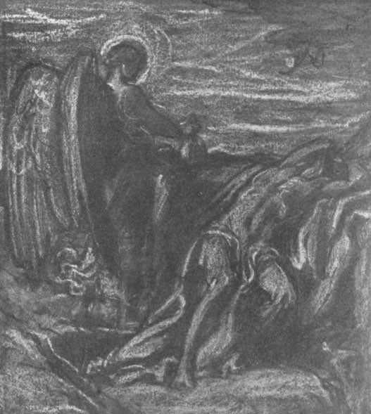 Study for 'Elijah and the Angel'