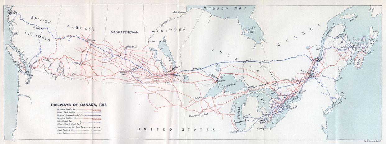 Railways of Canada, 1914