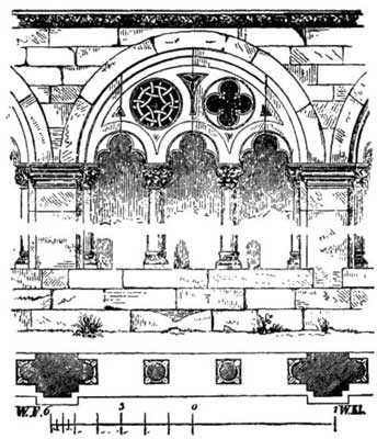 PLAN AND ELEVATION OF ONE BAY OF CLOISTER, DOMINICAN
CONVENT, RAGUSA