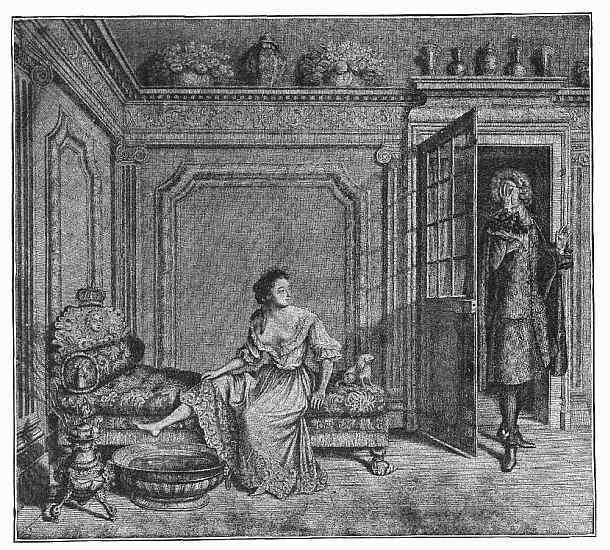 BATH-ROOM OF A LADY OF QUALITY, SOFA OF SILVER;
SEVENTEENTH CENTURY.