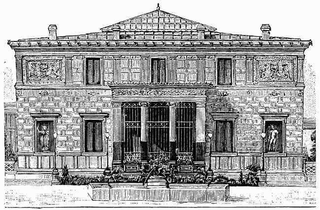 THE POMPEIIAN HOUSE, AVE. MONTAIGNE. BUILT IN 1866, FOR
PRINCE NAPOLEON.