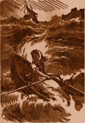 Grace Darling Rowing in Storm.