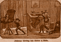 Johnny Giving his Sister a Ride.