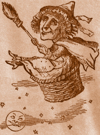 Old Woman in Flying Basket.