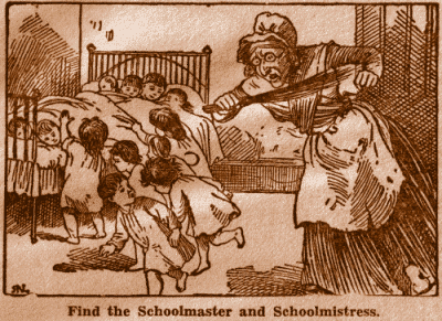 Puzzle, Find the Schoolmaster and Schoolmistress.