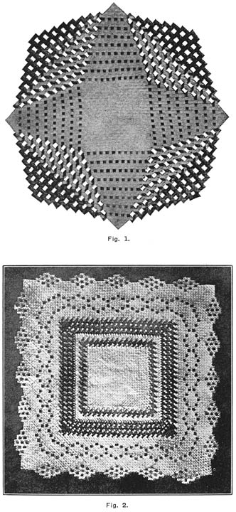 Plate XVIII. Romblon mat designs showing simple open weaves.
