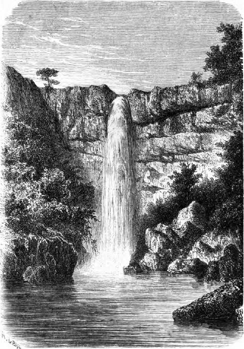Wasserfall des Reb. Nach Lejean.