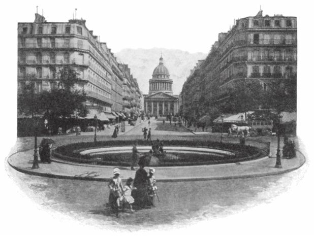 (view of Panthéon from Luxembourg gate)