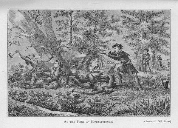 At the siege of Boonesborough.  From an Old Print