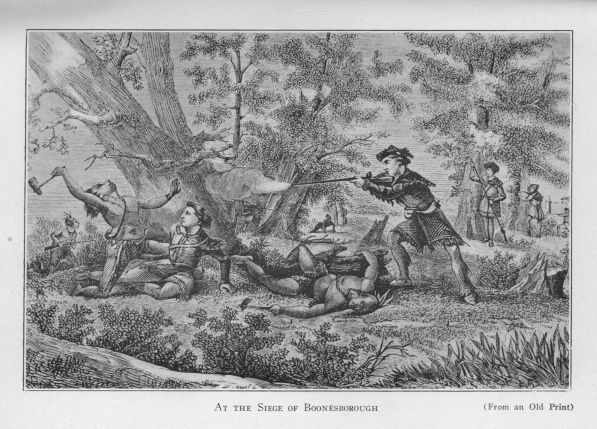 At the siege of Boonesborough.  From an Old Print