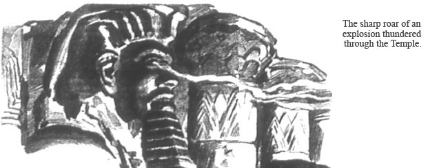 The sharp roar of an explosion thundered through the
Temple.