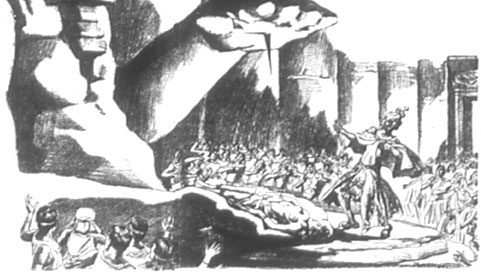 The sharp roar of an explosion thundered through the
Temple.