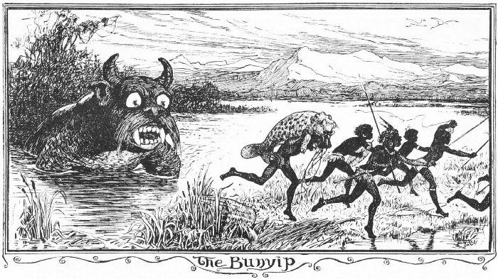 The Bunyip rises out of the water