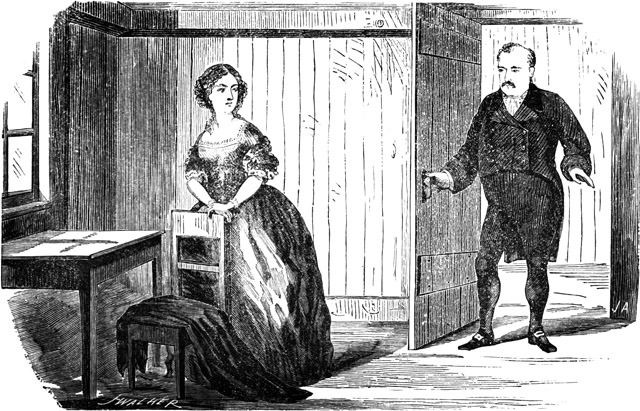 Meantime Amanda stood in silent sadness, and the
Seigneur advanced one pace into the room.