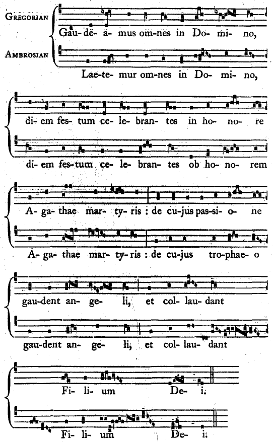 Introit, Gregorian and Ambrosian