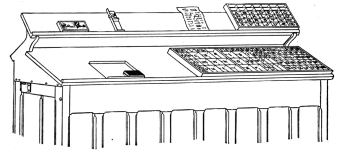 Fig. 16. Compositor's Work Stand—Front Side.