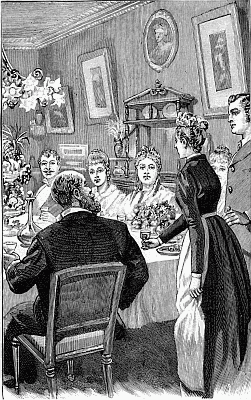 Frontispiece. "Ruth advanced to the table, and with trembling hands put her full glass down."—Page 4.