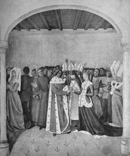 MARRIAGE OF CHARLES LE BEL AND MARIE OF LUXEMBURG.