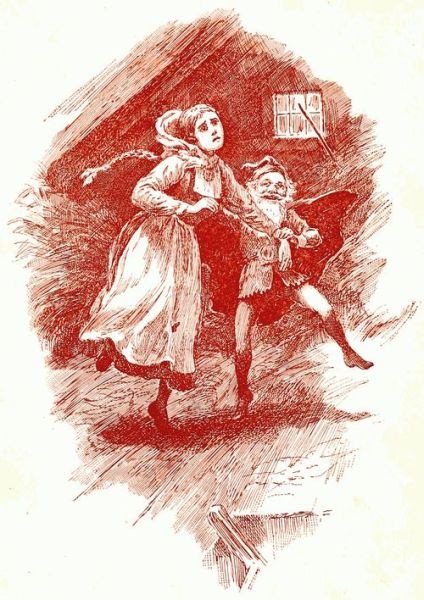 Frontispiece Picture
of a troll pulling girl by the arm